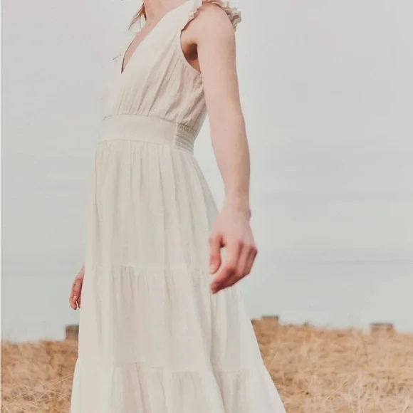 Leallo | Dresses | Gauze Cotton White Summer Dress | Poshmark